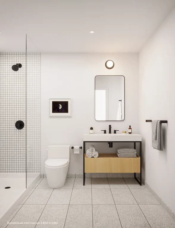 Bathroom Light Palette with Shower