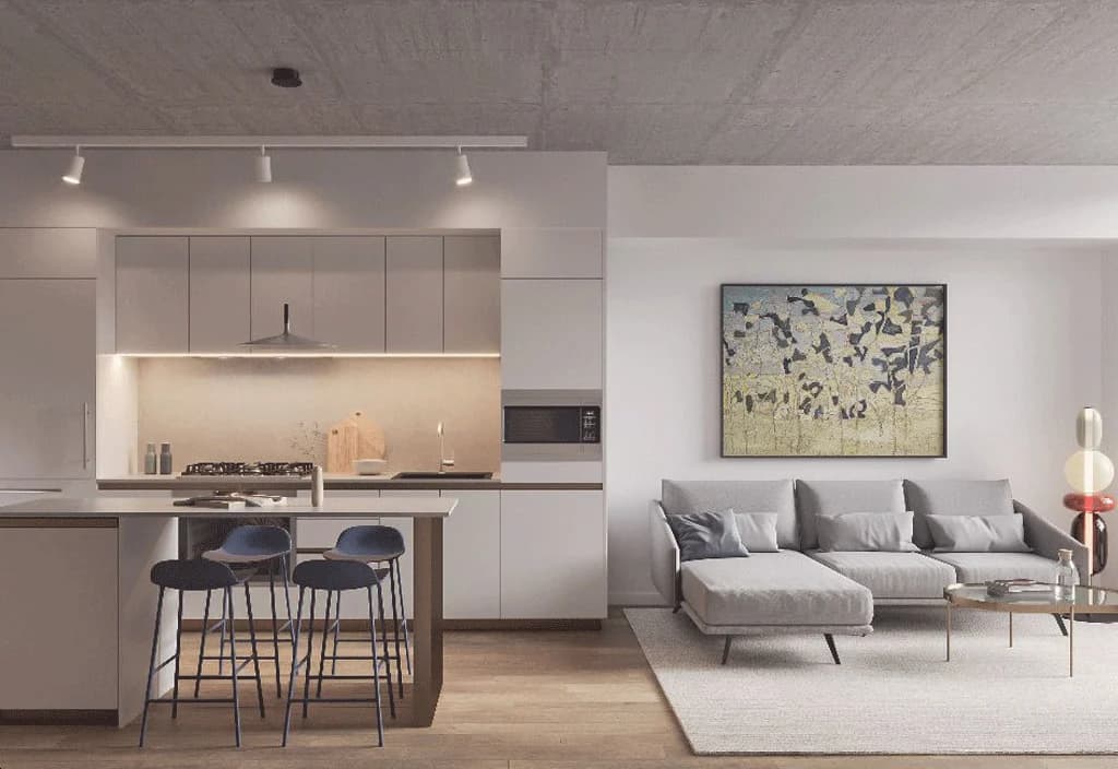 Suite Kitchen and Living